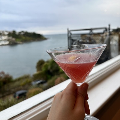 A Cosmopolitan at Fowey Harbour Kitchen, Bar & Terrace