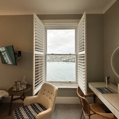 View of Polruan from Harbour Hotel Fowey